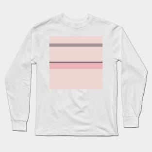 A fashionable mixture of Wenge, Spanish Gray, Lotion Pink and Soft Pink stripes. Long Sleeve T-Shirt